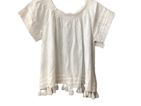 White Top Short Sleeve Rachel Zoe, Size S For Sale