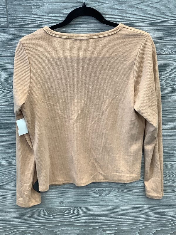 Tan Top Long Sleeve Clothes Mentor, Size L For Sale