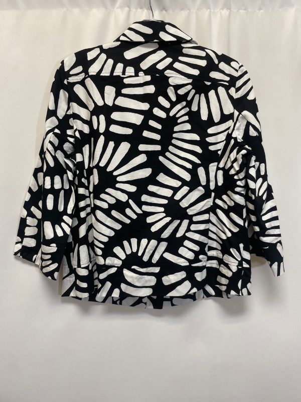 Black & White Blazer Chicos, Size M on Sale