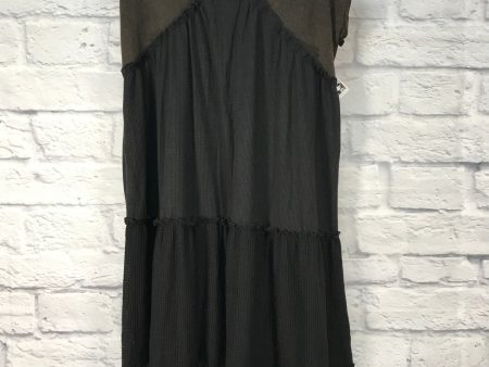 Black & Brown Dress Casual Maxi Pol, Size L Hot on Sale