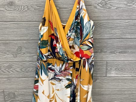 Yellow Dress Casual Midi Luxology, Size L Supply