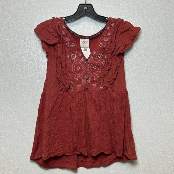 Rust Top Short Sleeve Knox Rose, Size M For Cheap