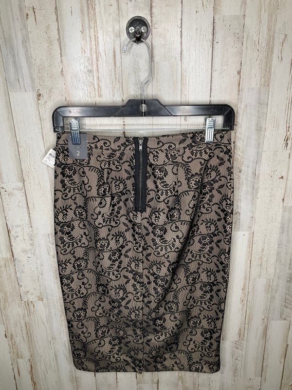 Black & Tan Skirt Midi Limited, Size 2 Fashion