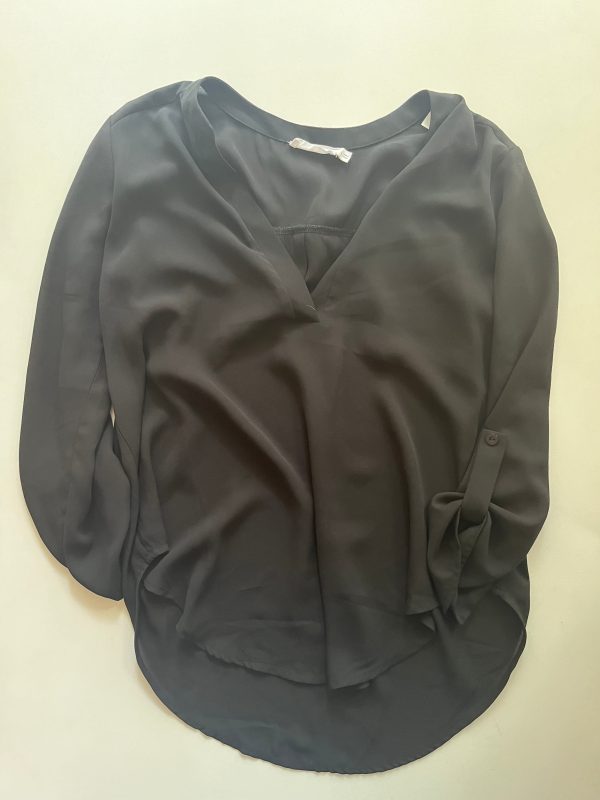 Black Blouse Long Sleeve Lush, Size S Online now