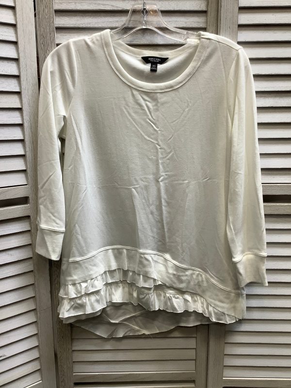 White Top Long Sleeve Simply Vera, Size Xs Online Sale