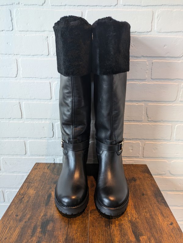 Black Boots Luxury Designer Versace, Size 5.5 Discount