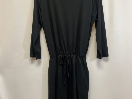 Black Dress Casual Midi Clothes Mentor, Size L Fashion