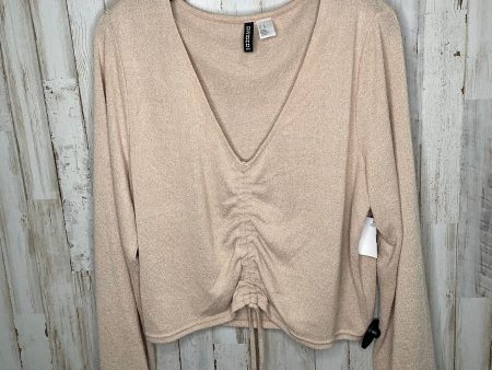 Beige Top Long Sleeve Divided, Size Xl Sale