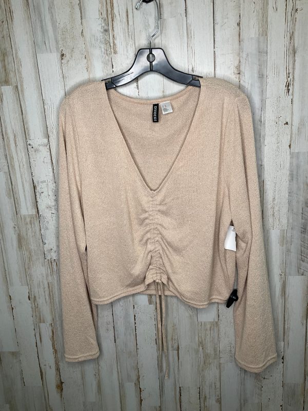 Beige Top Long Sleeve Divided, Size Xl Sale