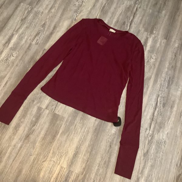 Red Top Long Sleeve Basic Free People, Size Xl Hot on Sale