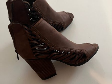 Brown Shoes Heels Block Clothes Mentor, Size 6 Online now