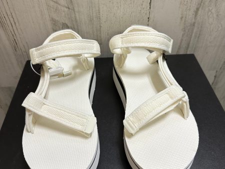 White Sandals Heels Platform Teva, Size 9 For Sale