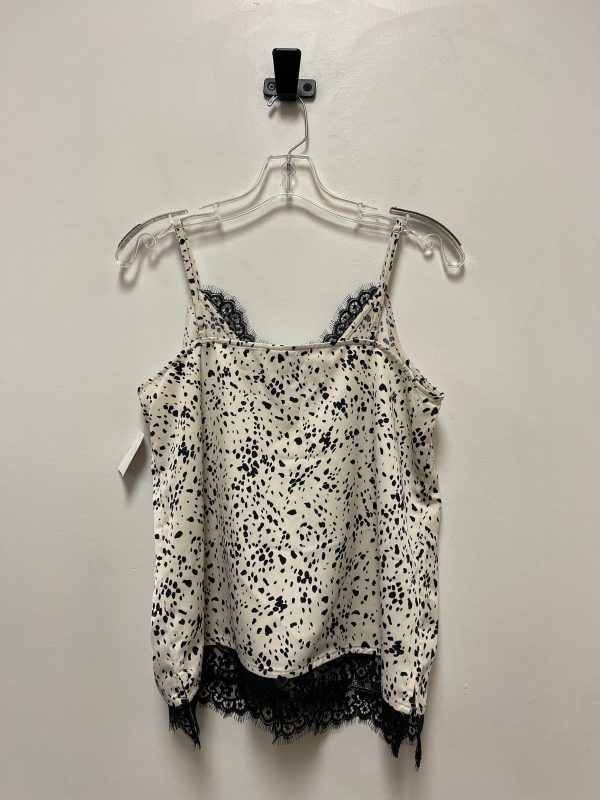 Black & Cream Top Sleeveless A New Day, Size M Online Hot Sale