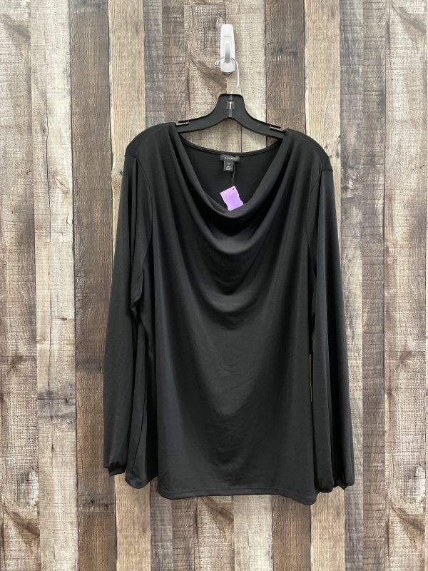 Black Top Long Sleeve Halogen, Size 3x Online