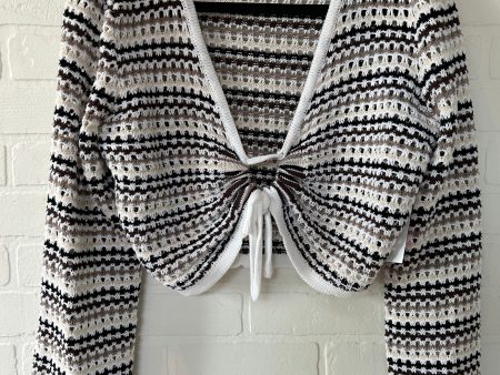 Black & White Sweater Cardigan Emery Park, Size L Online Hot Sale