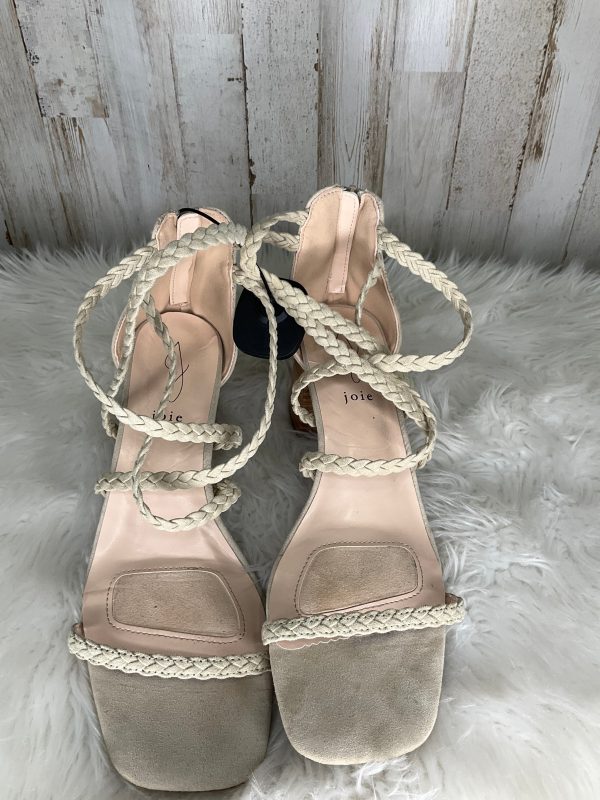 Taupe Sandals Heels Block Joie, Size 9.5 Online now