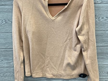 Tan Top Long Sleeve Clothes Mentor, Size L For Sale