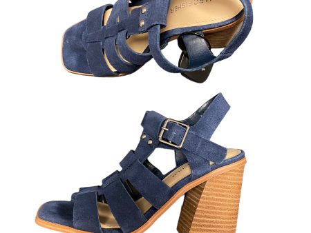 Navy Shoes Heels Block Marc Fisher, Size 5.5 For Cheap