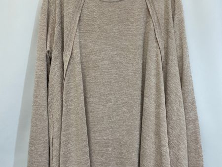 Beige Top Long Sleeve Easel, Size 2x Online