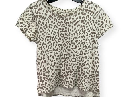 Animal Print Top Short Sleeve Basic Lucky Brand, Size S Supply