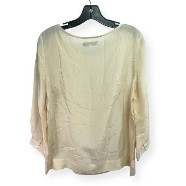 100% Silk Cream Blouse Long Sleeve Wyatt Collection,, Size L Online