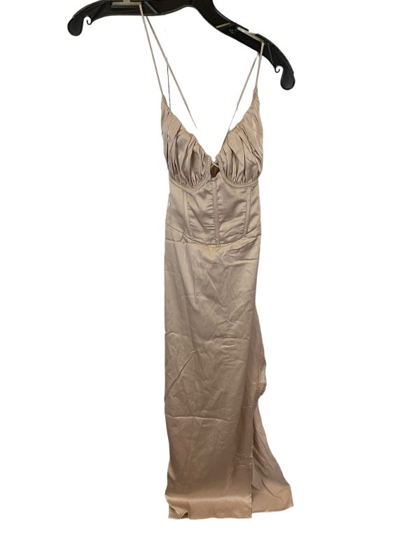 Tan Dress Party Long Clothes Mentor, Size 6 Hot on Sale