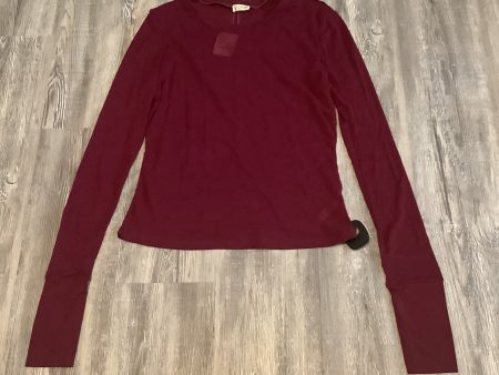 Red Top Long Sleeve Basic Free People, Size Xl Hot on Sale