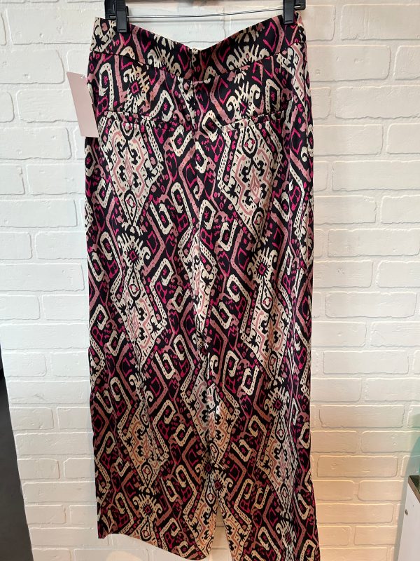 Black & Pink Pants Wide Leg Banana Republic, Size 8 Online Hot Sale