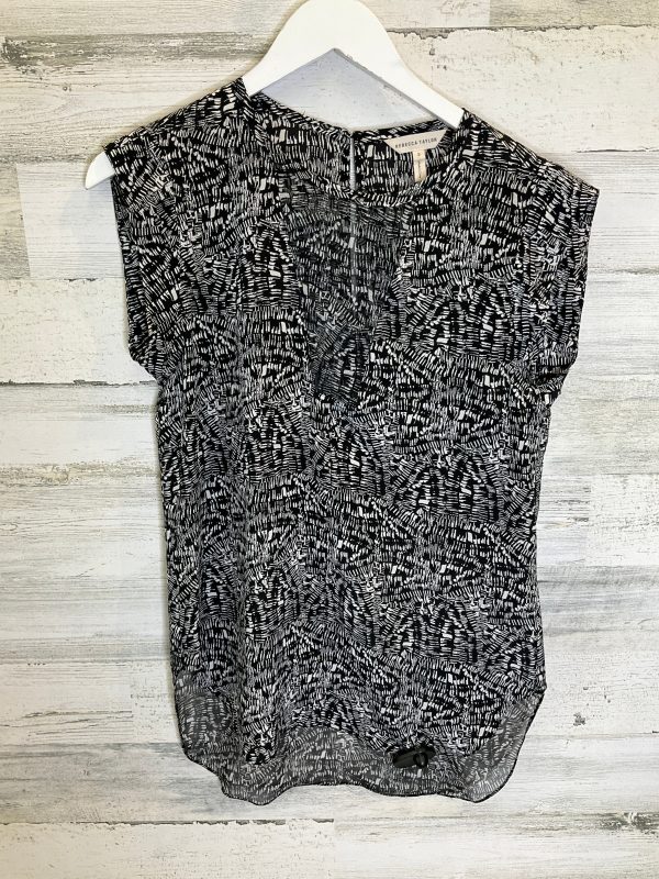 Black & White Top Short Sleeve Rebecca Taylor, Size Xs Supply