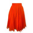 Vintage Orange Skirt Designer Carolina Herrera, Size 14 (fits small) Fashion