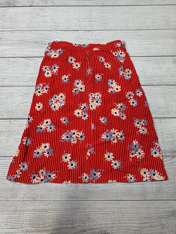 Red Skirt Midi Madewell, Size 4 on Sale