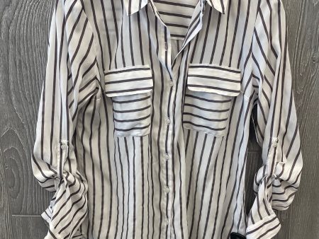 Striped Pattern Top Long Sleeve Express, Size S Sale