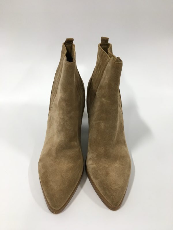 Tan Boots Ankle Heels Marc Fisher, Size 9.5 Hot on Sale