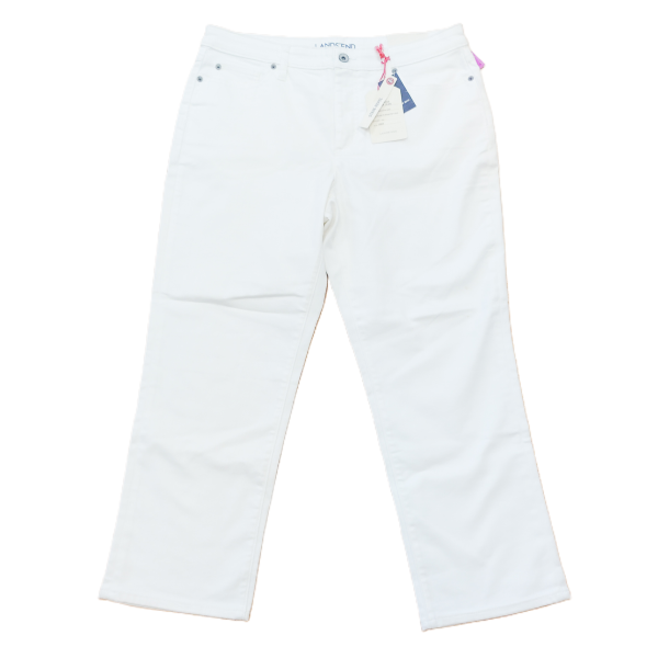 White Jeans Straight By Lands End, Size: 12 For Cheap