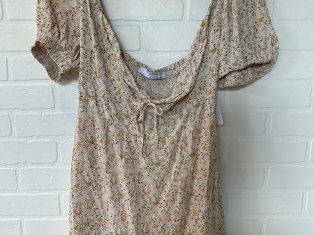 Tan Dress Casual Short Sophie Rue, Size L Fashion