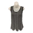 Black & White Top Sleeveless Brooks Brothers, Size L Online Hot Sale