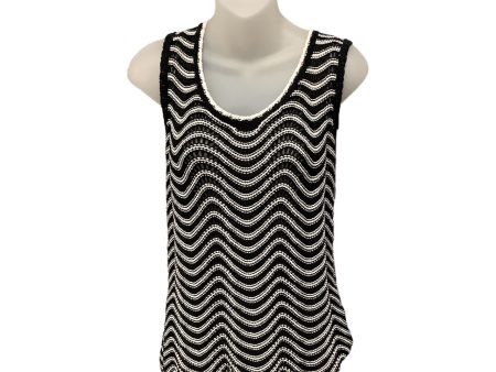 Black & White Top Sleeveless Brooks Brothers, Size L Online Hot Sale