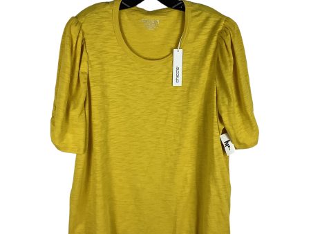 Yellow Top Short Sleeve Chicos, Size Xxl Discount