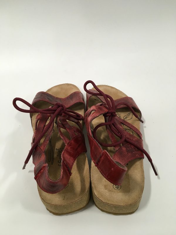 Red Sandals Flats Josef Seibel, Size 10 Hot on Sale