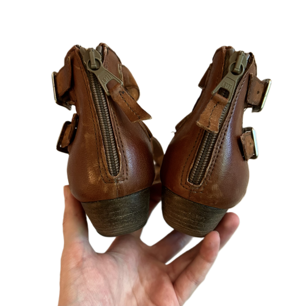 Tan Sandals Heels Block By Miz Mooz, Size: 5.5 For Cheap