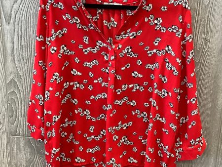 Red Blouse Long Sleeve Dalia, Size Xl Online