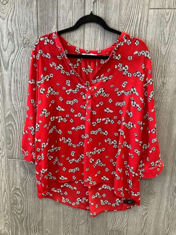 Red Blouse Long Sleeve Dalia, Size Xl Online