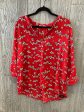 Red Blouse Long Sleeve Dalia, Size Xl Online