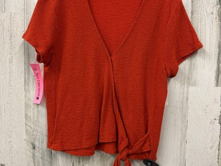 Red Top Short Sleeve Basic Madewell, Size M Online Sale