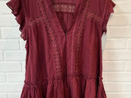 Red Tunic Short Sleeve Free People, Size S Online