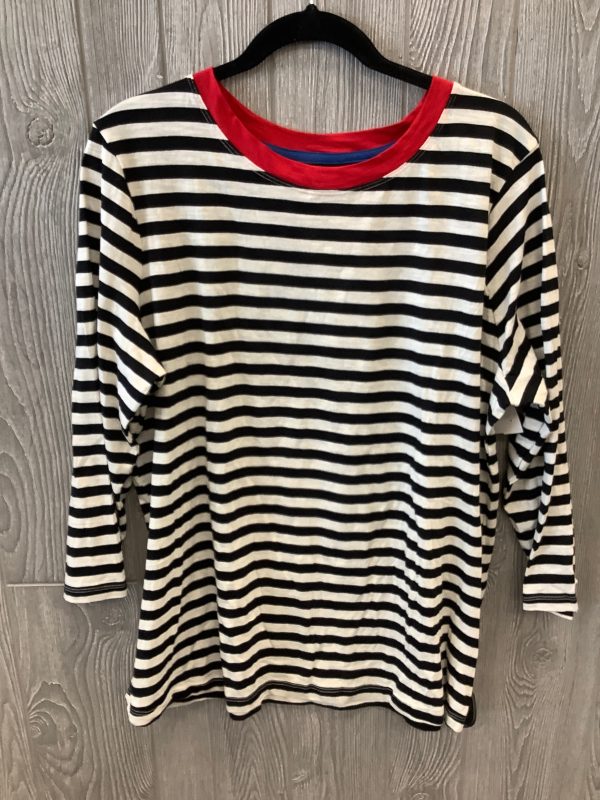 Striped Pattern Top Long Sleeve St Johns Bay, Size Xxl Fashion