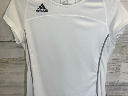 White Athletic Top Short Sleeve Adidas, Size M Supply