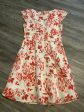 Red Dress Casual Midi Banana Republic, Size 0 Sale