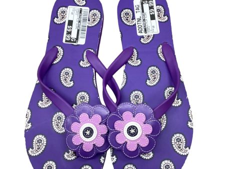 Purple Sandals Flip Flops Clothes Mentor, Size 10 Hot on Sale