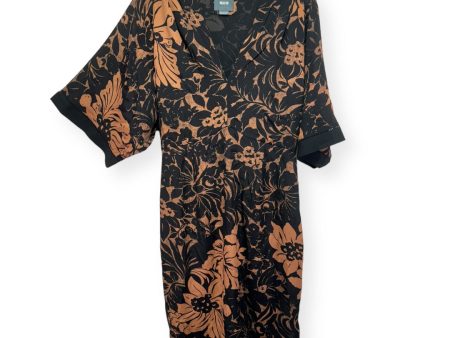 Black & Gold Dress Casual Midi Maeve, Size 6 Online Hot Sale